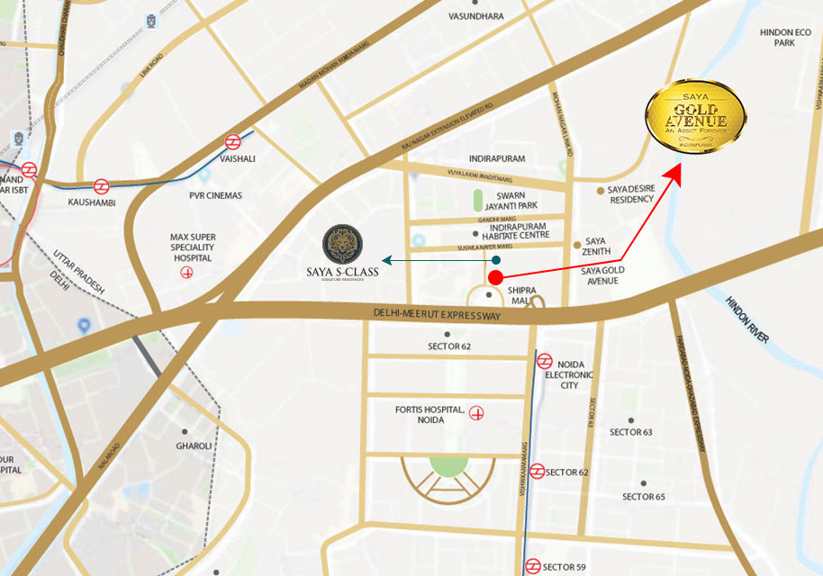 Saya Gold Avenue Location Map